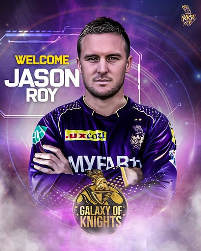 Jason Roy is roped in 2.8 Crores as replacement of Shreyas Iyer | Image Credit - @KKRiders (Twitter)