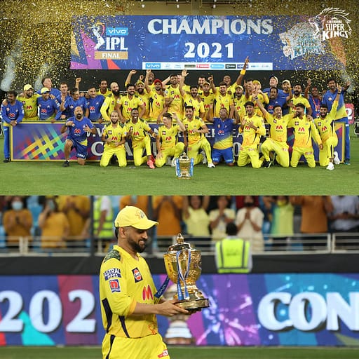 IPL Champions CSK 2021 | Image Credit - @ChennaiIPL(Twitter)
