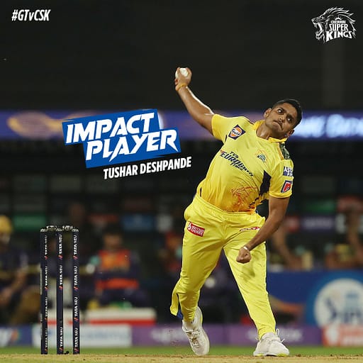 Tushar Deshpande is the 1st impact player in IPL history
